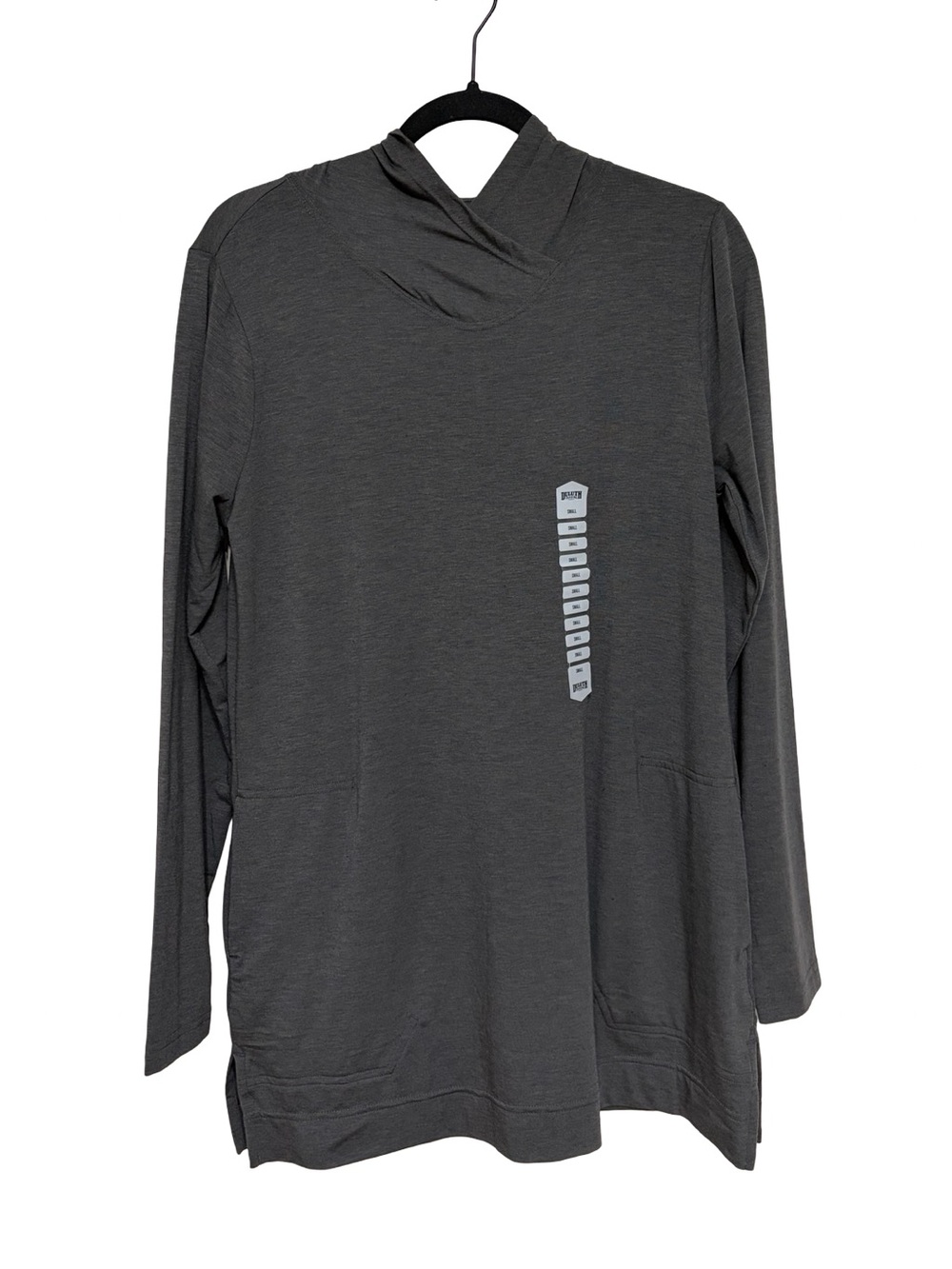 NEW Duluth Trading Co. Women’s Dry and Mighty Hoodie Tunic Dark Gray - Size S
